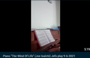 The Wind Of Life Joe Isaïchi-Jefs piano play 9June2021